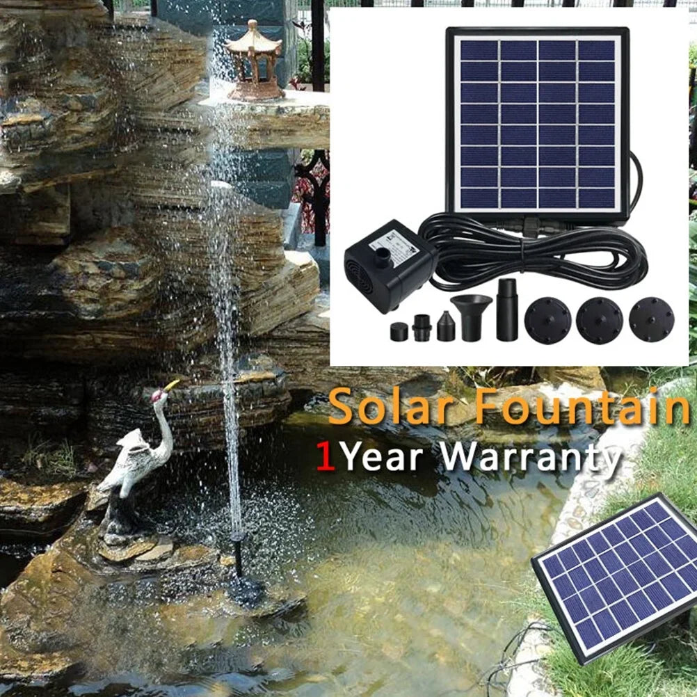 Solar Miniature Floating Fountain 2W Aerobic Pond Fish (Black) for Fountain Fountain Set Landscape Pond Pond Garden Gongxipen Garden Pool Pool liquid 1 exterior Fountain