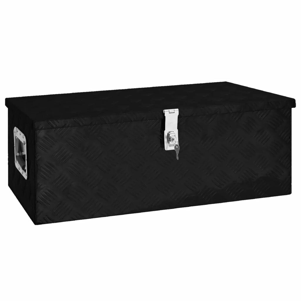 Organizer Case Garage, W Black H) Storage x x Camping Dcenta 11.8 Vehicle, Tool Trip 31.5 Underbody Inches Toolbox 15.4 Box Box for Trailer x (L Lockable Aluminum x Truck