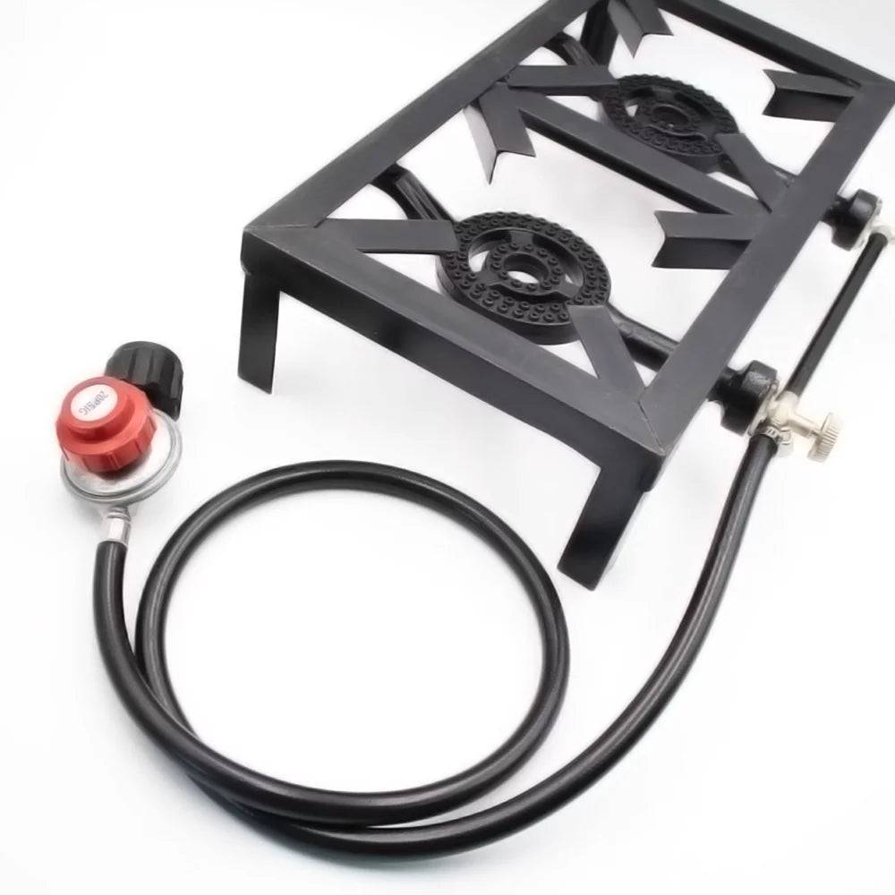Apexeon Gas Iron ( Cast BBQ Double Camping Standard) Stove for Propane Patio Cooking