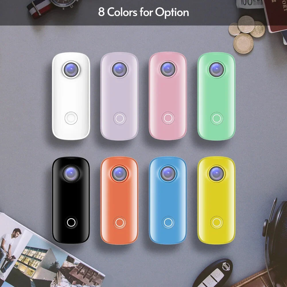 Back Video Battery Connection Mini WiFi Magnetic Waterproof SJCAM 30M Camera Action Waterproof Camera Digital with Sharing Built-in 1080P/30fps Case Clip C100 APP Body Lanyard