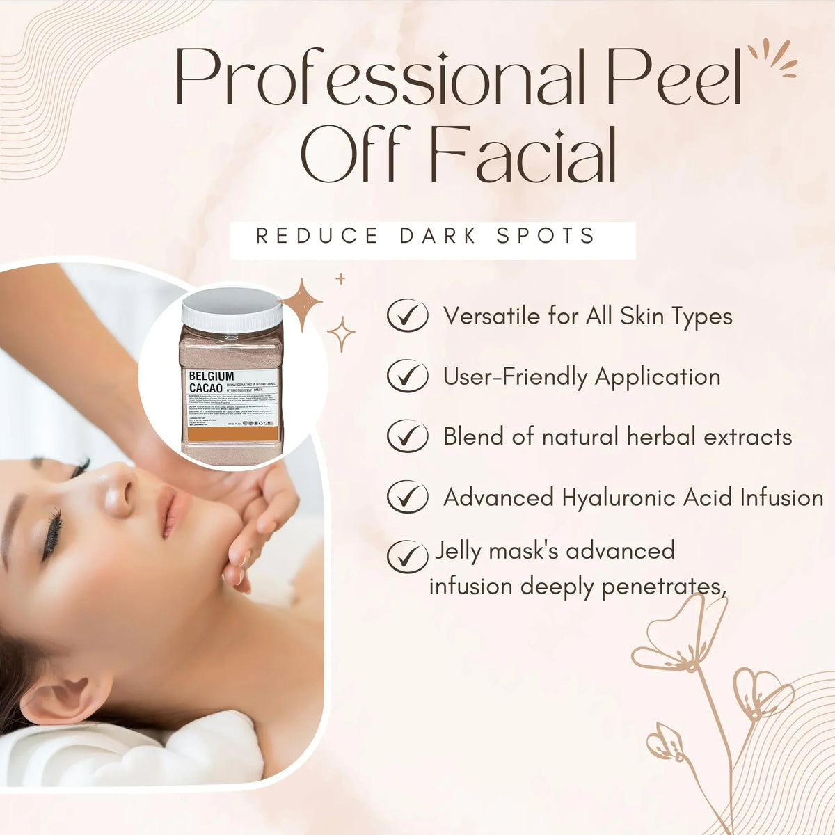 fl Spot, Belgium 30 All Cacao Luminous Type, oz Skin Facial off Peel Jelly Skin Reducing Mask, Lab Anti Mask, Dark Aging,