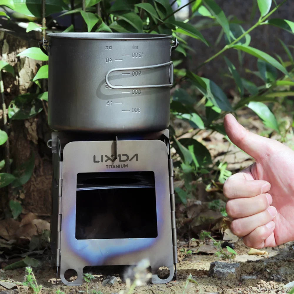 Stove Lixada Cooking Backpacking Folding Picnic Portable Wood Burning for Camping Lightweight Stove