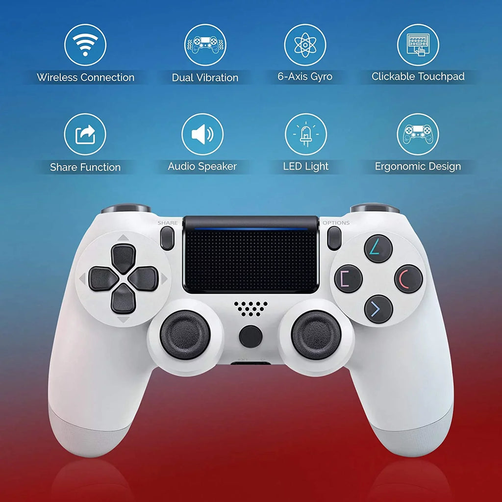 with Speaker/Gyro/Remote (White) S21 Wireless FE Battery/Built-In Slim Controller BlueTooth PRO Compatible Plus GamePad 1,000