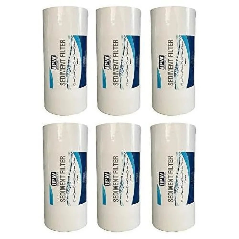 Filtration Filters) 10" liquid And Flow 20 Full Filter - Systems Filter - House Whole Sediment Pack 45" Compatible Pelican Other Of (6 X With Sediment Filter Micron