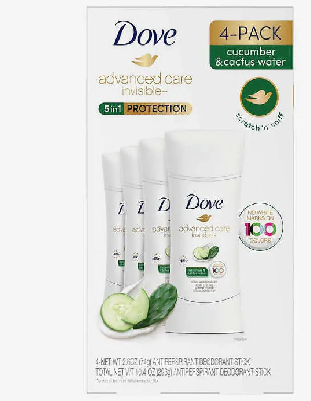 Protection. each, 1 & Pack Cucumber 10.4 5 - Oz. 4 of - 2.6 Oz. in Advanced care Dove Cactus - liquid Total invisible