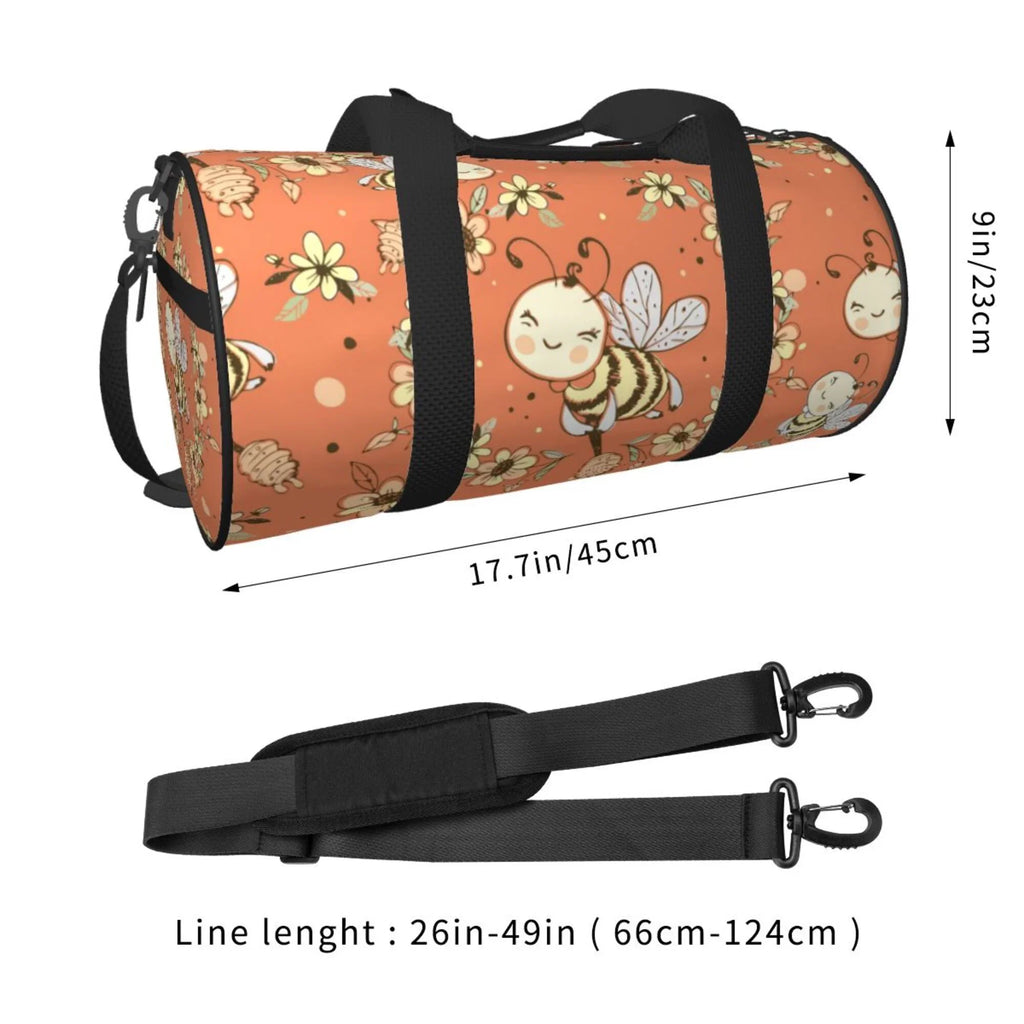 for Tote Weekenders Bag, Honeybees Cute Travel Men Sports Duffle Bag Women Gym Fantasy ZICANCN Bags
