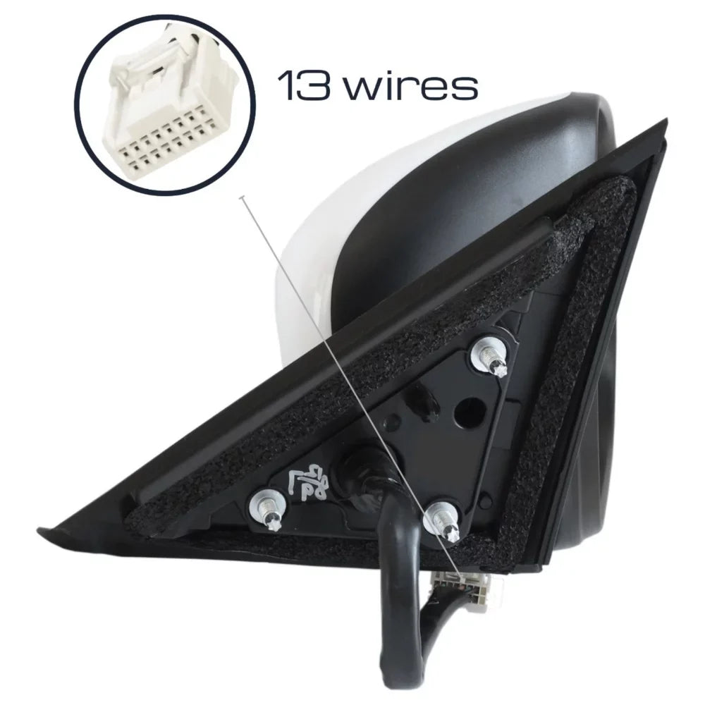 For ROGUE Fold Mirror select: Side S/SL/SV 13Pin NISSAN Blinker Passenger 2014-2018 Nissan W/ Camera 14-19 Power Fits Rogue