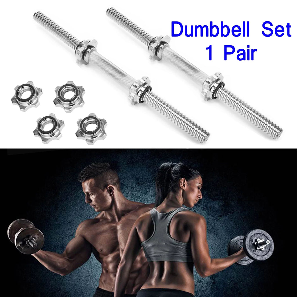 Adjustable Weightlifting - 1 Handles/ Threaded Bar inch 45cm Hex - Weight Dumbbell Fit SAYFUT Plate Dumbbell nut Accessories, 17.77''/ Standard Handles