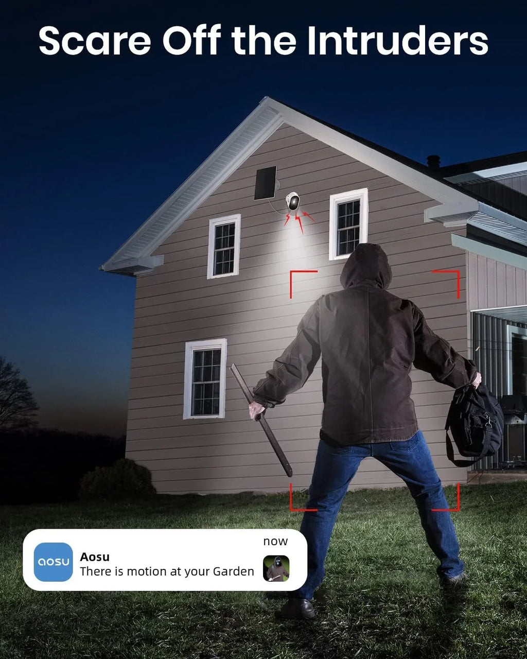 AOSU Homebase,5G Work 2K Camera Alexa/ with Solar Wireless Wi-Fi System System with exterior Camera Camera,Home Security Surveillance Assistant