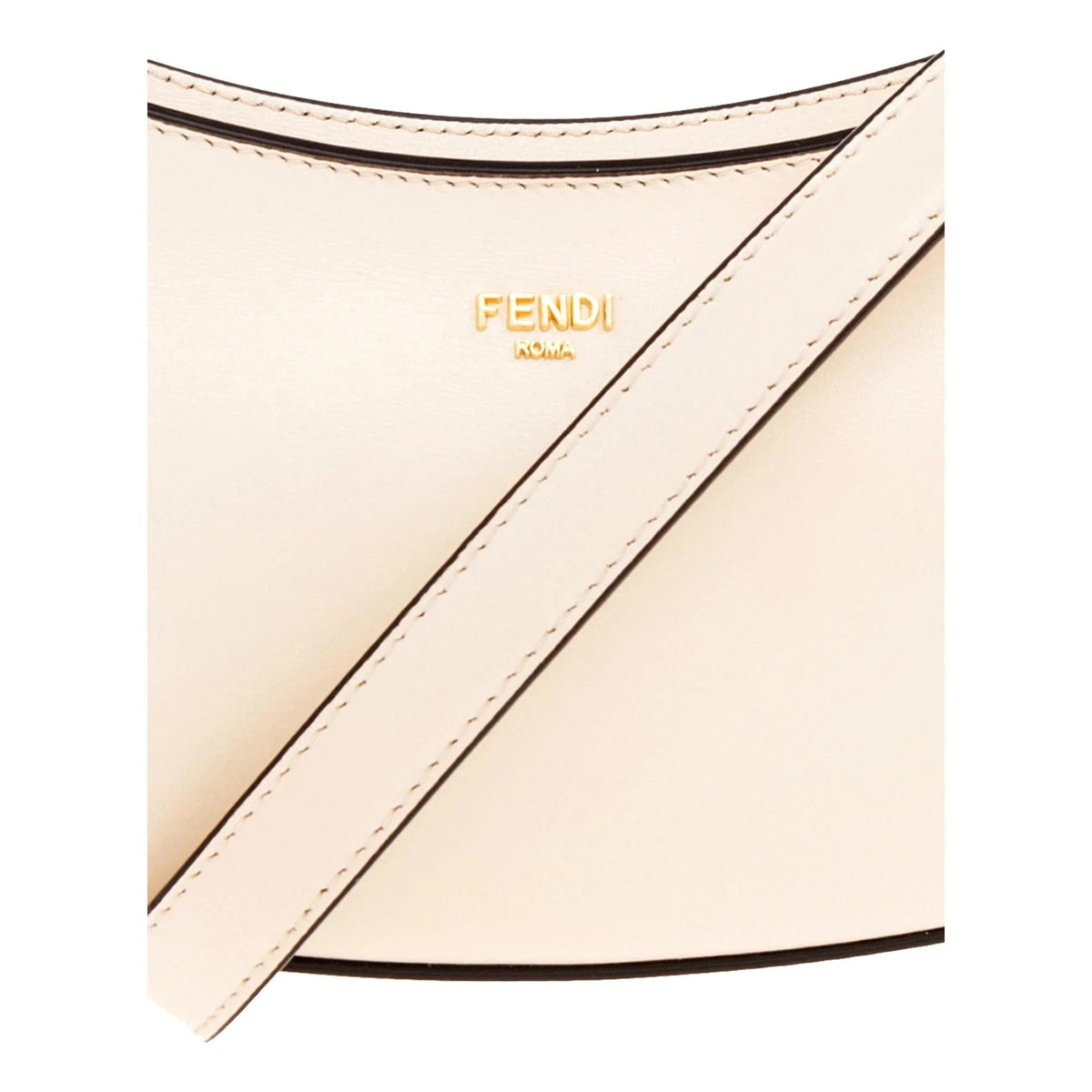 Shoulder Bag Fendi O'Lock Ivory Calfskin Leather Swing
