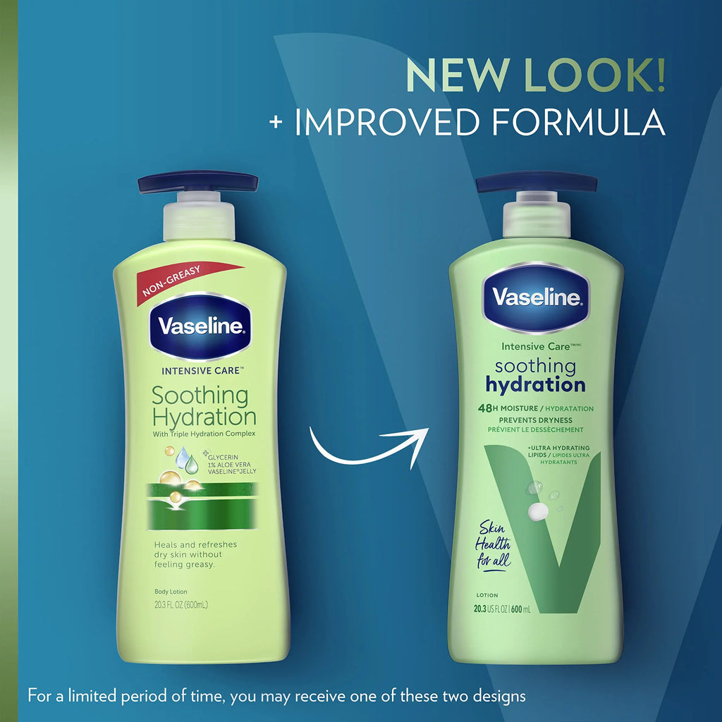 Ultra-Hydrating Care Aloe For Body Oz. 4 + Dry Ct With Intensive Vera Extract 1% Vaseline Skin 20.3 Aloe Lipids Lotion Hydration Soothing