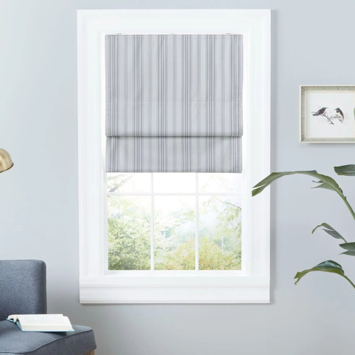 Shade, Total Blackout Grey Ricardo Roman Home 23"x64", Exclusive