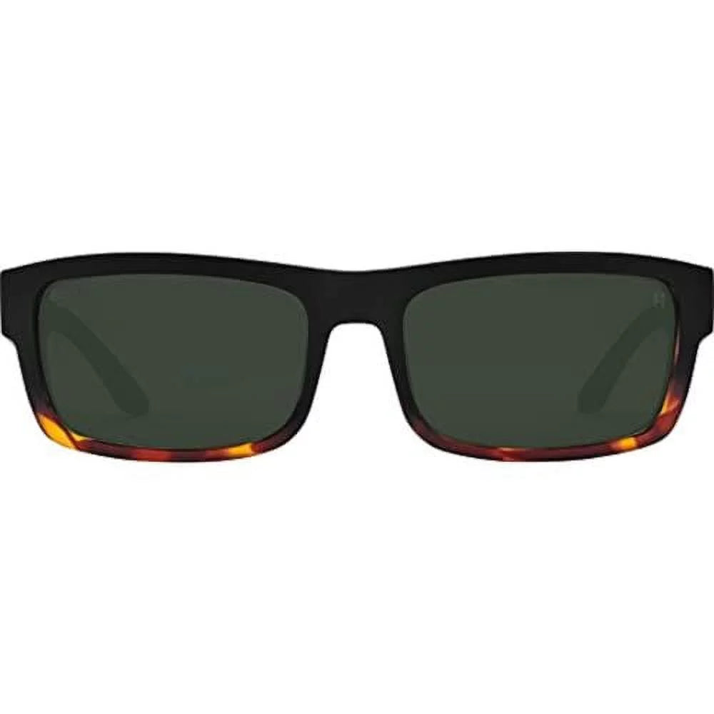 Matte Gray Tortoise Lite Black Discord Men Fade Polarized Sunglasses SPY Green