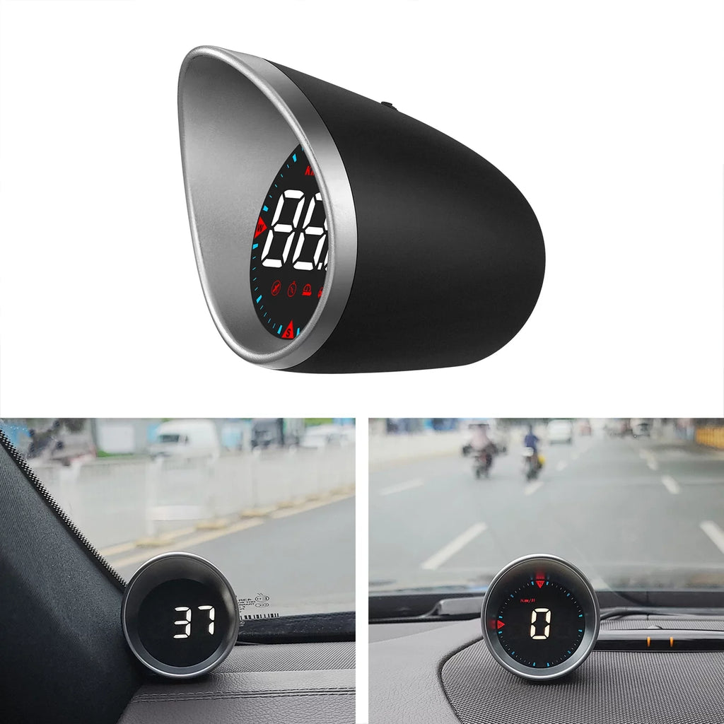 Display and Speedometer Compass Fatigue Mileage, Car Head-up Driving Display Angle, Alarm Overspeed Car Alarm Digital HUD Driving
