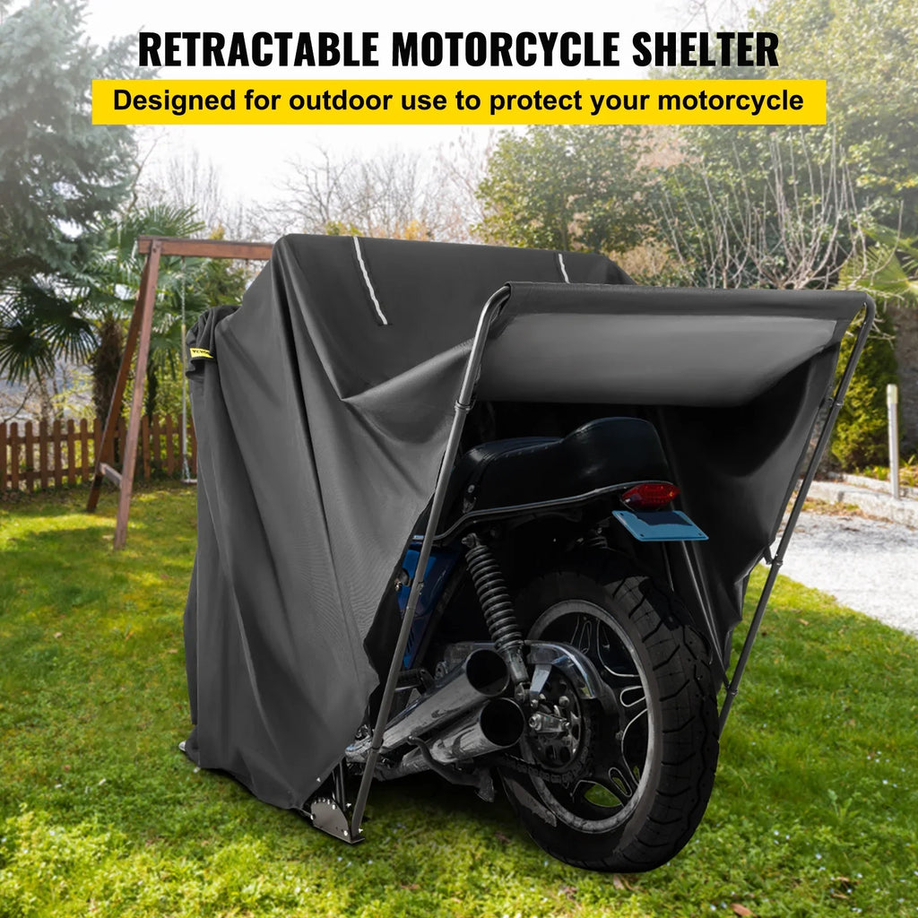 Cover Duty Season BENTISM Proof to Waterproof Motorcycle Heavy Lock-Holes Durable and Storage with All Protection,600D Garage exterior 106" Tear & Storage Bag,Fits Sheds up Oxford