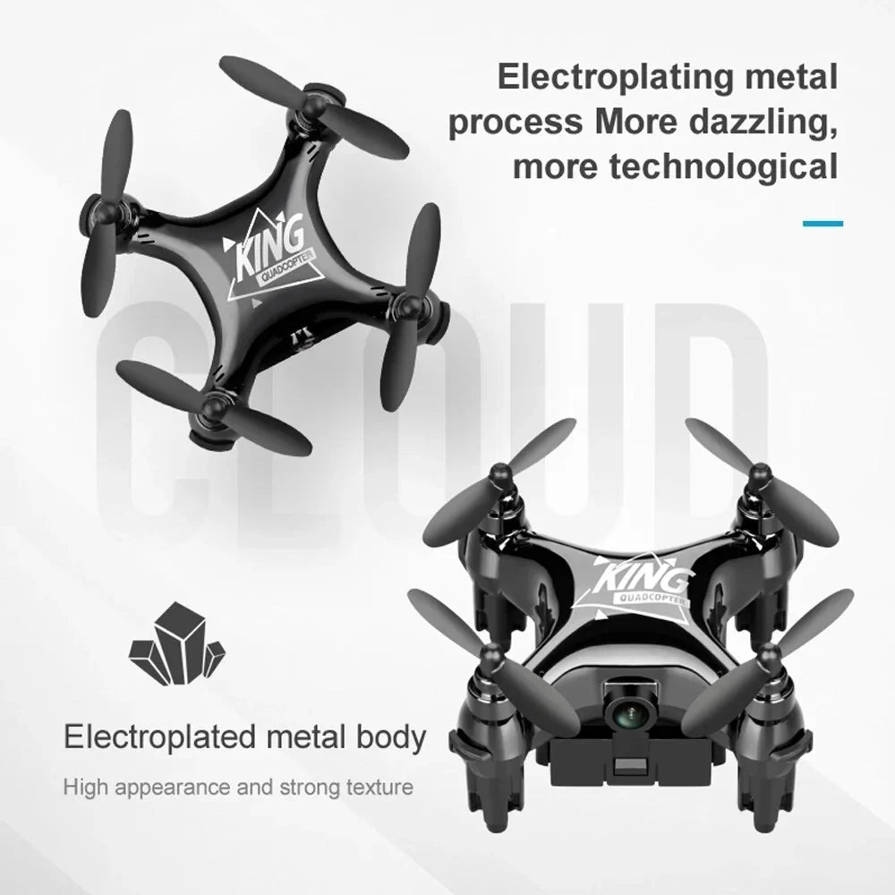 2pcs Foldable Click Mini Beginners With Drones Kids,RC Gift Landing for Aircraft Suitable for Camera Quadcopter K01 HD One Drone and and Toys Take-off Batteries,Headless RC