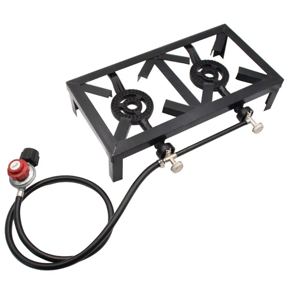 Apexeon Gas Iron ( Cast BBQ Double Camping Standard) Stove for Propane Patio Cooking