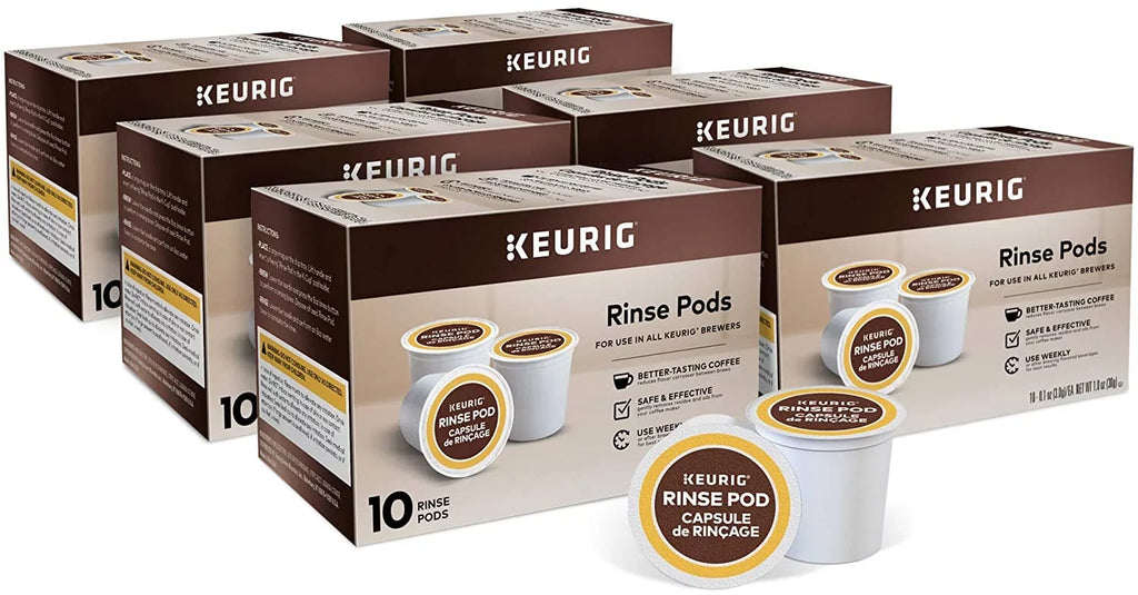 Classic/1.0 6) 2.0 Rinse Over, Keurig Compatible of Reduces & Carry Count 10 Pods, with Coffee (Pack Keurig K-Cup Flavor Makers, Pod