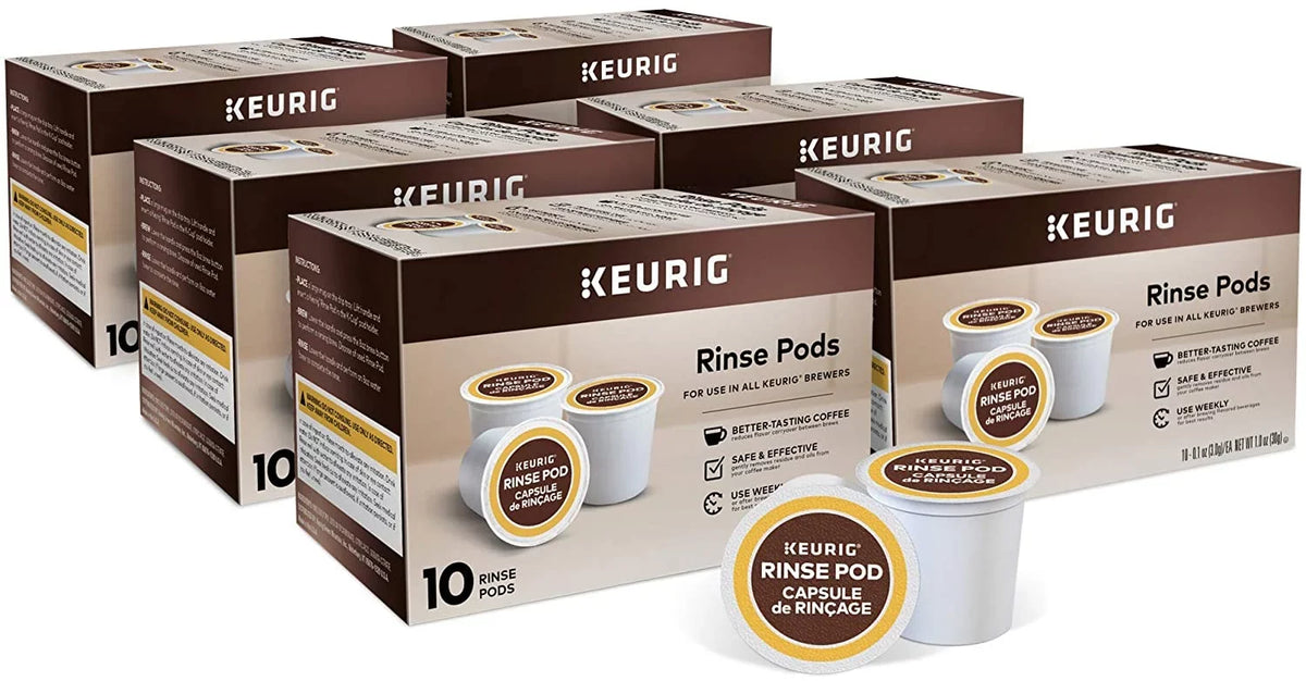 Classic/1.0 6) 2.0 Rinse Over, Keurig Compatible of Reduces & Carry Count 10 Pods, with Coffee (Pack Keurig K-Cup Flavor Makers, Pod