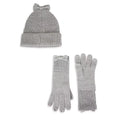 Cable Gray Spade One New Womens & Kate Bow York dimension Heather Accessories Beanie Gloves Set