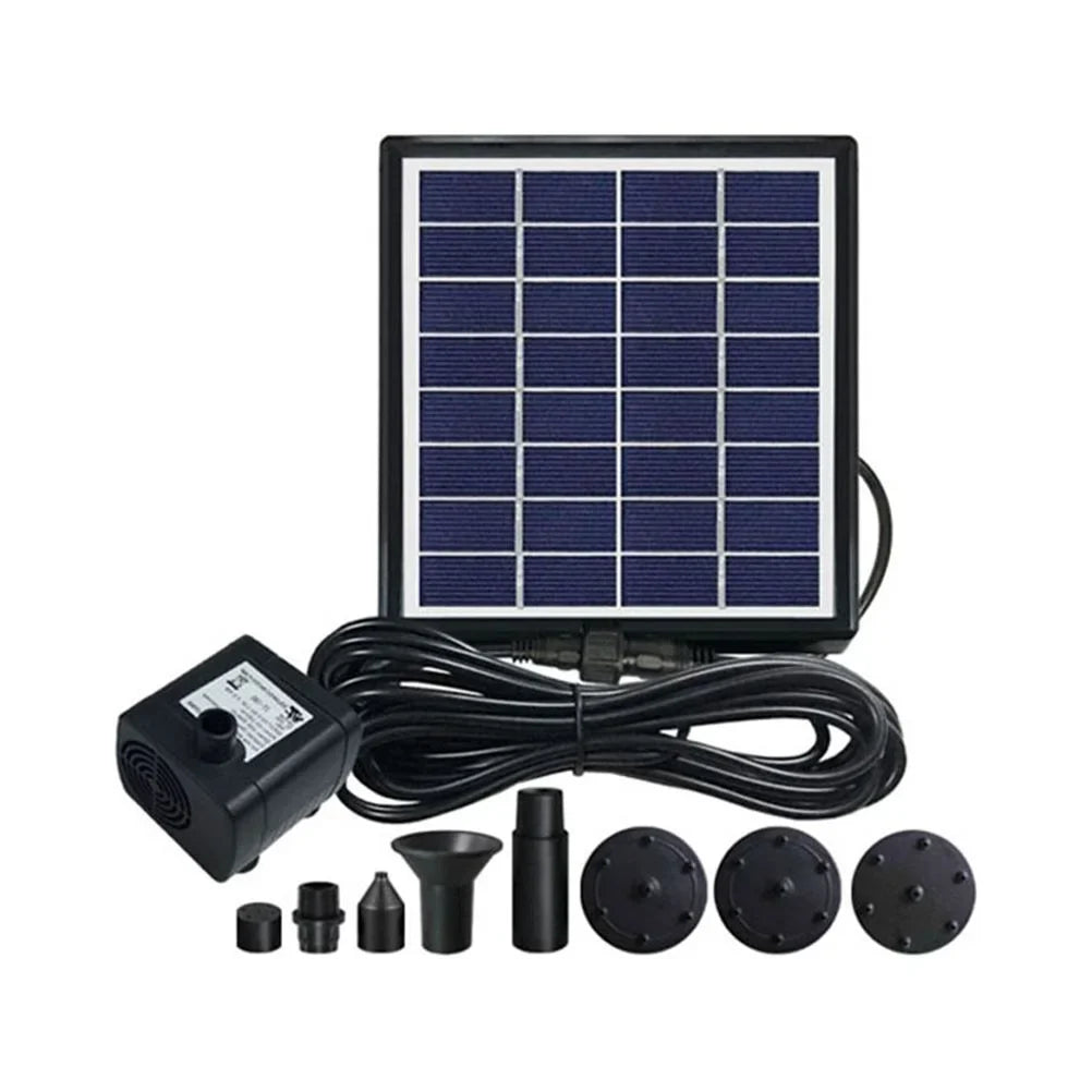Solar Miniature Floating Fountain 2W Aerobic Pond Fish (Black) for Fountain Fountain Set Landscape Pond Pond Garden Gongxipen Garden Pool Pool liquid 1 exterior Fountain