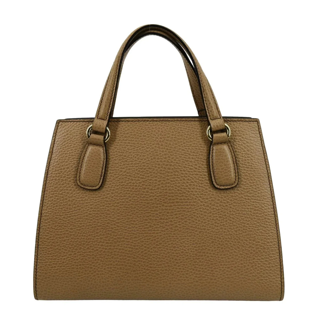 607722 Handle Pre-owned Leather Top Bag Hobo Soho Beige
