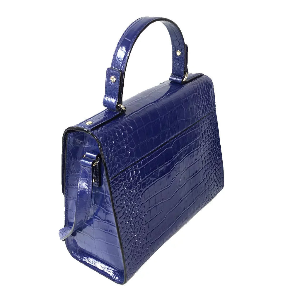 Blue New Asilah Leather Kate Croco York Knightsbridge Spade Satchel, Doris