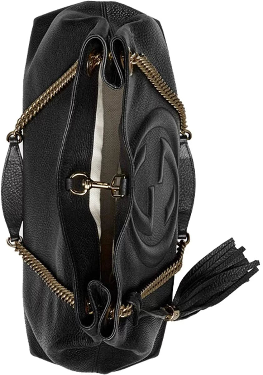 Handbag Black Leather Soho Chain Shoulder
