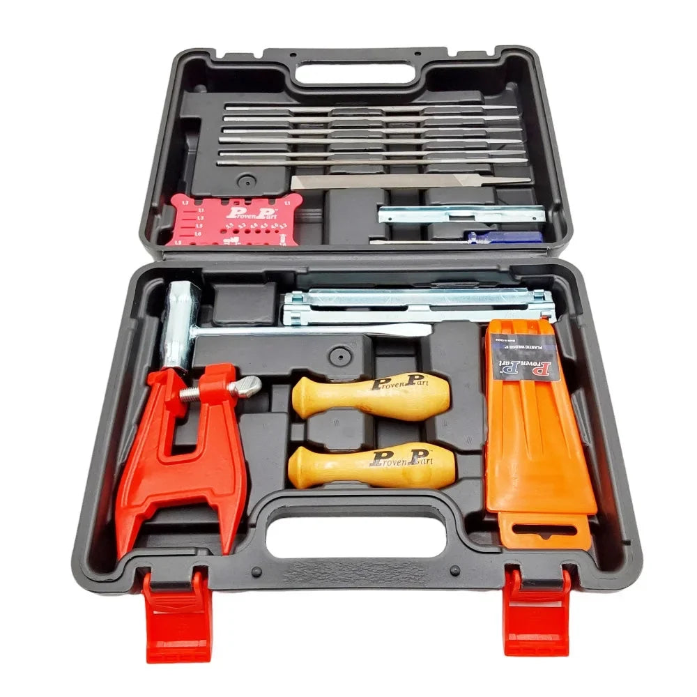 74Dl,Kit Bar.325.050 Part Wedge Vise Scrench Stump Files Bar 6-18"Chain Proven 3687-005-0074