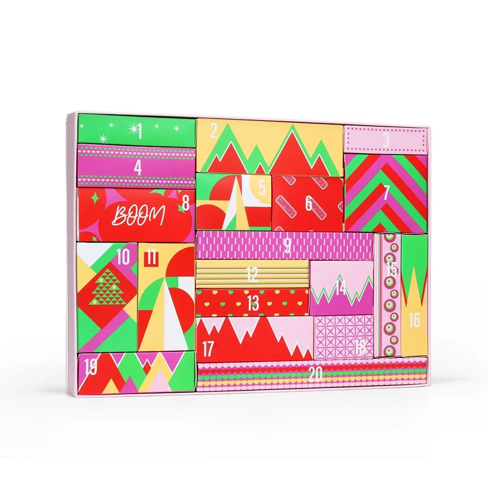 Calendar Advent Set,Xmas for Kit Gift Day Teens Christmas gift 2024 Girls Full Makeup Gift Calendar Valentine's Makeup Calendar IKOMMI Women for Countdown Box