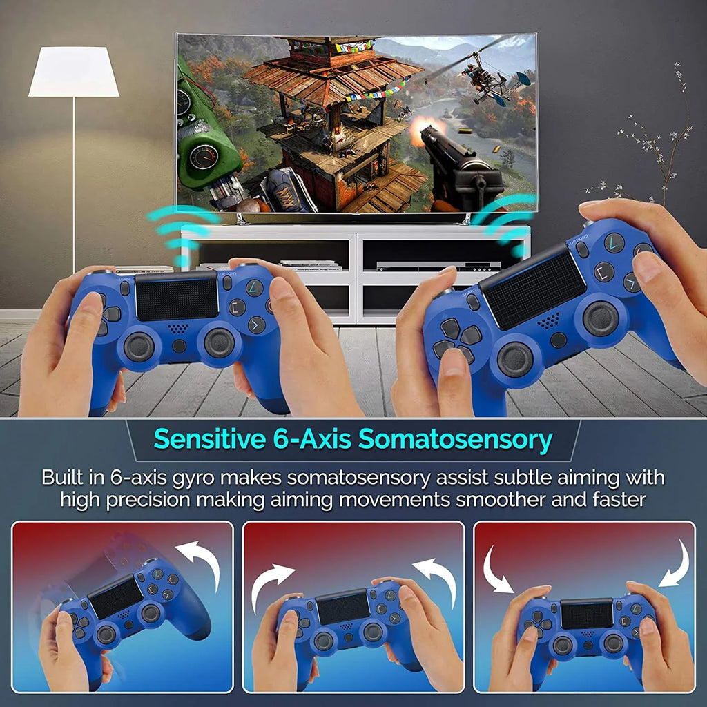(Blue) Speaker/Gyro/Remote GamePad 5G with UW Plus PRO Battery/Built-In Galaxy 1;000 Compatible Wireless BlueTooth Controller Slim A11/A51/A71/5G/71s