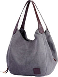 Multi Purses Bags Canvas Shoulder Hobo Women Purse Handbags Totes Pocket