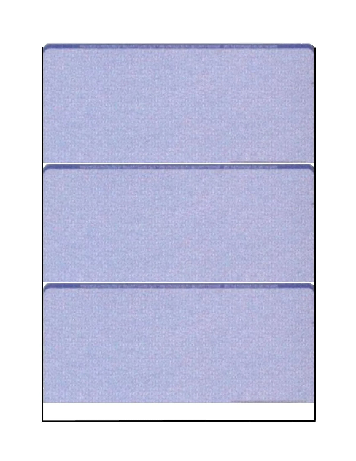 3-Up Paper, 100 with 12 SHEETS Checks, Check Background High-Security - OF Pattern, x 8-1/2" Features Blue 11", Security PACK Complex Microperfed w Zapco
