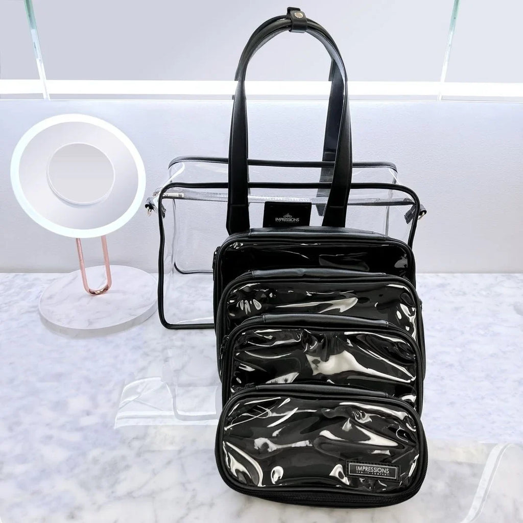Shoulder Makeup (Transparent) Vanity Case Impressions with Strap Paris Adjustable Transparent