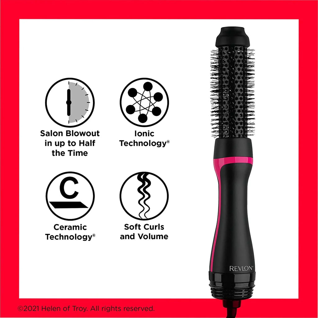 | Round and and Volume, One (1-1/2 Booster Frizz Brush Dryer Add Hair Root Step Revlon Fight in) Styler