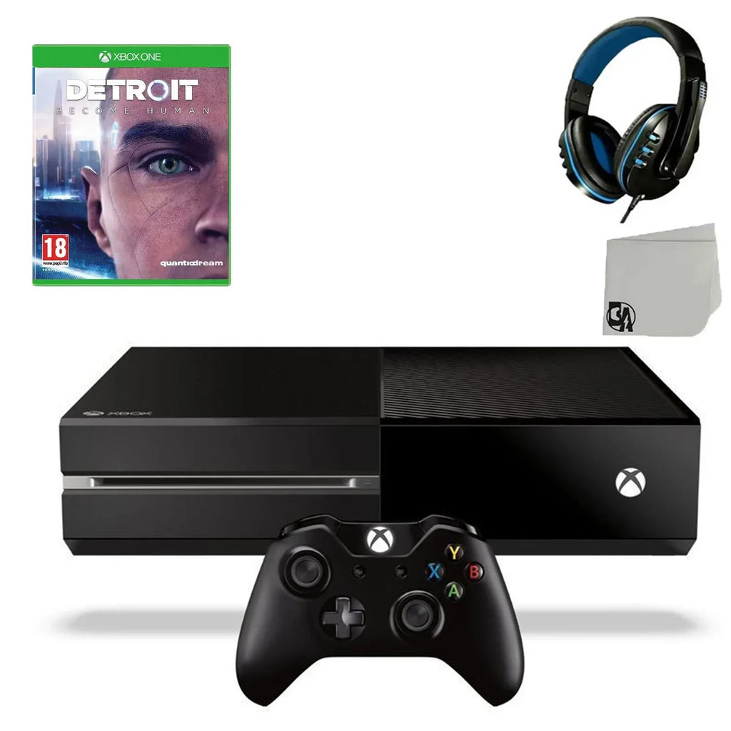 Like Bundle Original Headset Black One Gaming Game Detroit AXTION Xbox With Console BOLT Pre-Owned Human Become New) 500GB (Refurbished: