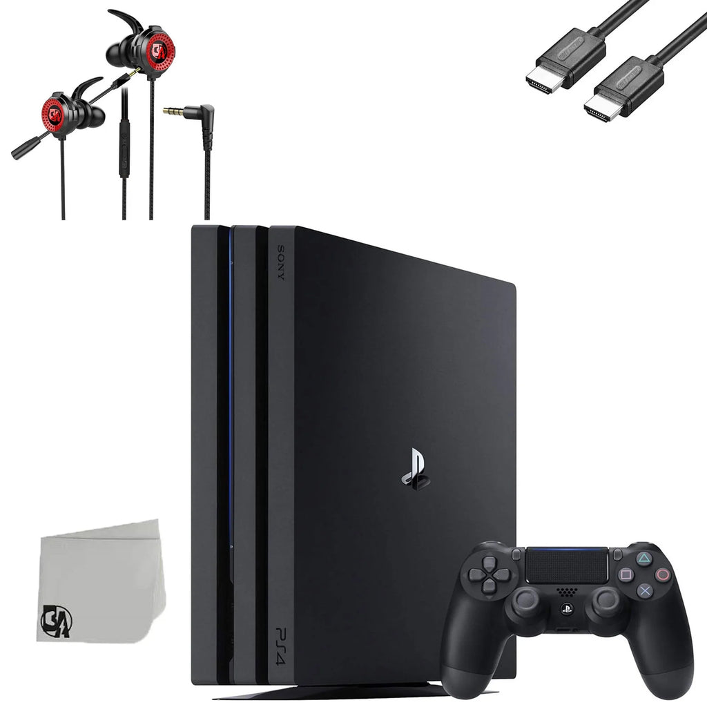 Gaming Microphone Black + 1TB Used With Pro PlayStation Bundle Console AXTION BOLT Gaming Earbuds 4