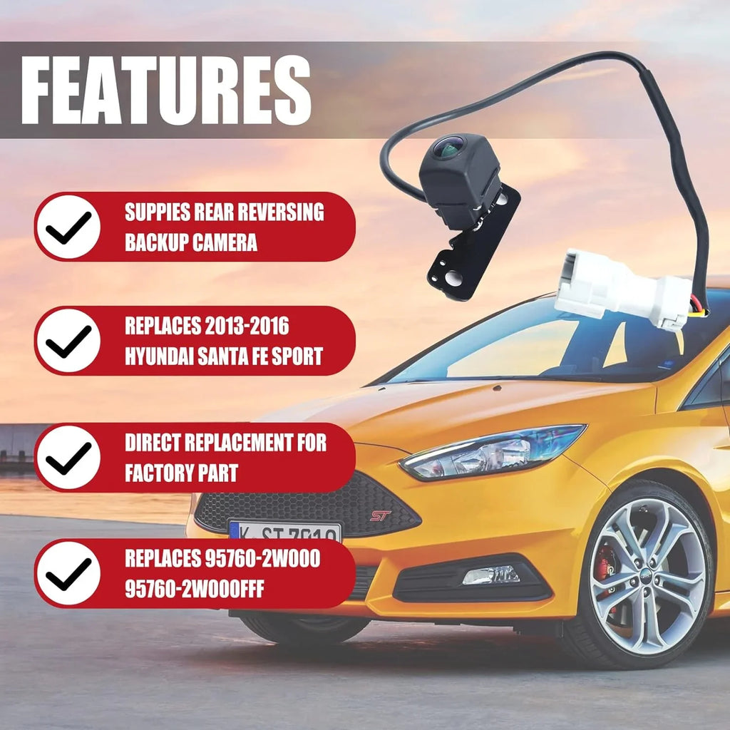 Backup Santa Replace 2.4 Camera View 95760-2W000 2013-2016 Fe for 95760-2W000-FFF Parking ist Sport Hyundai Rear 2.0