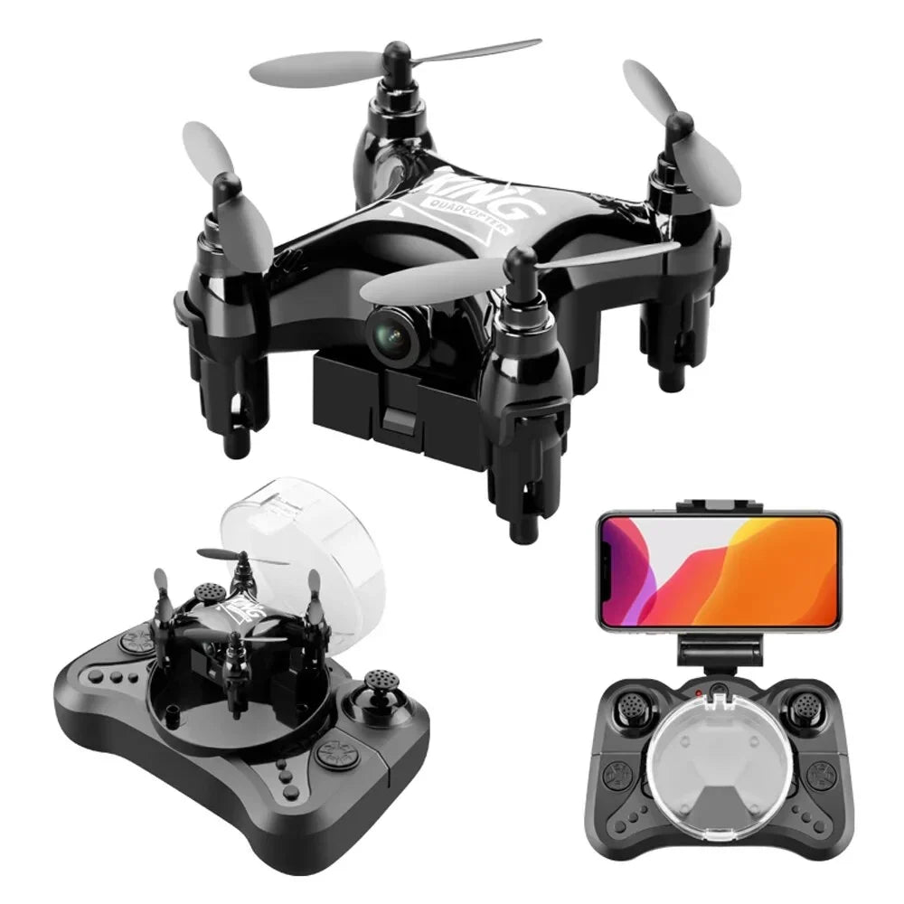 2pcs Foldable Click Mini Beginners With Drones Kids,RC Gift Landing for Aircraft Suitable for Camera Quadcopter K01 HD One Drone and and Toys Take-off Batteries,Headless RC