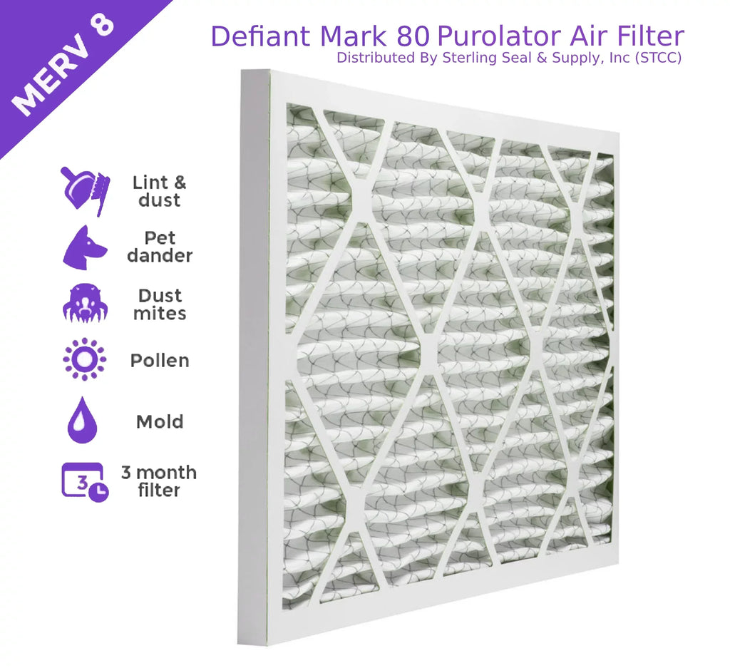 (6 8, Surface Filter, Extended MERV Air Pleated Purolator 14x14x1, DMK80 Mechanical Pack)