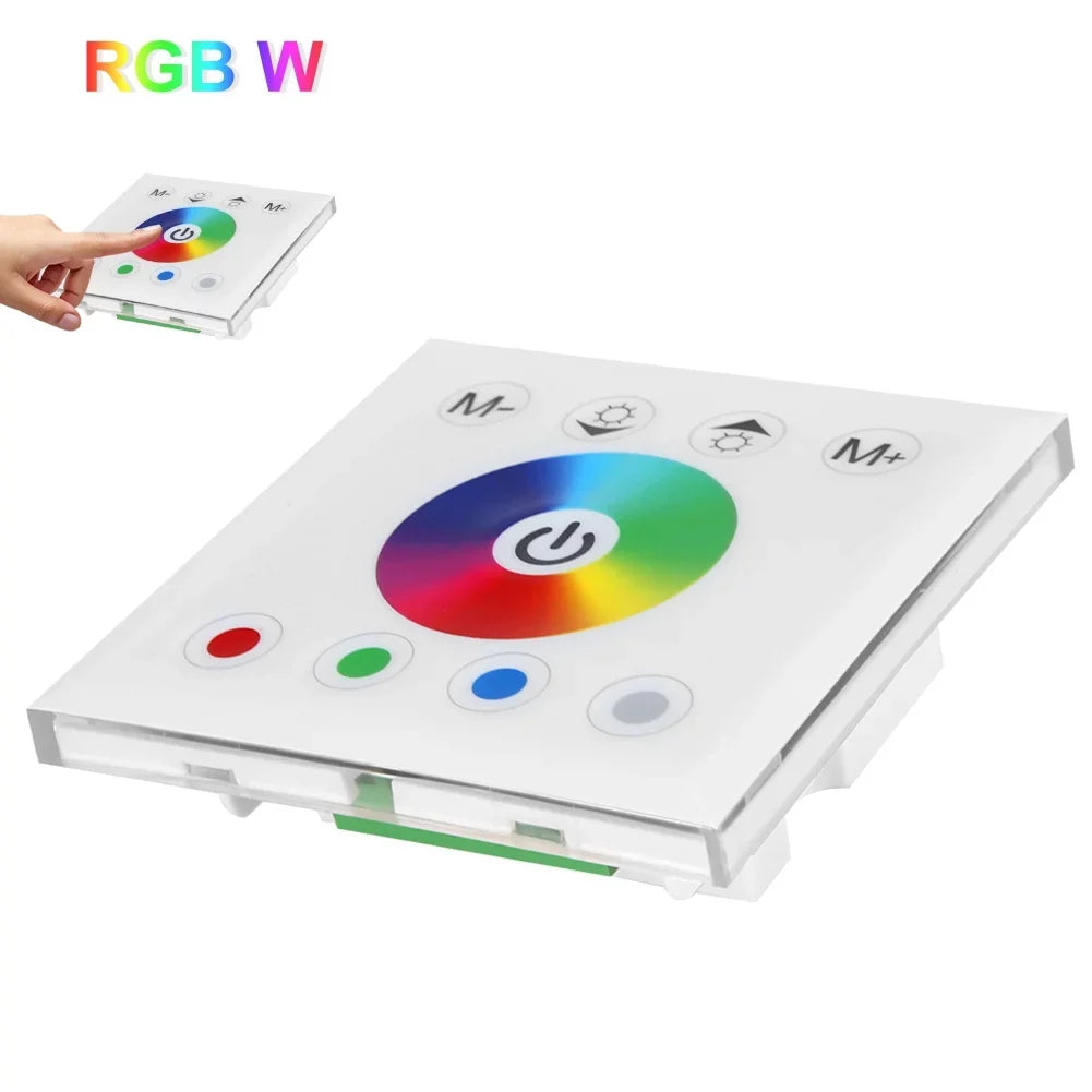 Switch LED Panel LED Colorful Jadeshay Wall Controller Touch RGBW for Dimmer Panel Mounted Light(white) Strip Controller