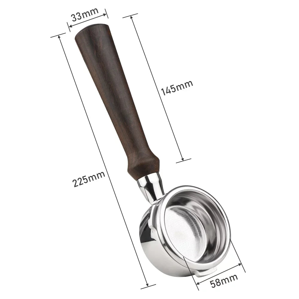 Cup Wooden Naked Barsetto Stainless For Ba101 3 Ears Steel Filter Coffee Calphalon Ba102 Bottomless Handle Temp Basket Portafilter 58Mm Replacement Iq