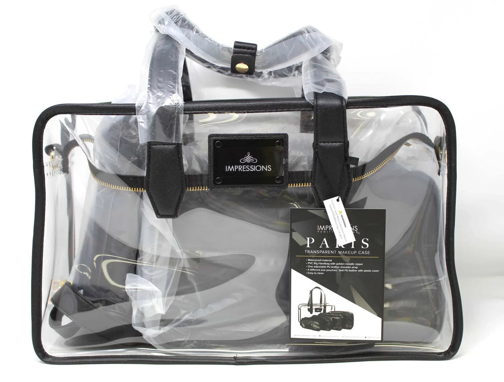 Shoulder Makeup (Transparent) Vanity Case Impressions with Strap Paris Adjustable Transparent