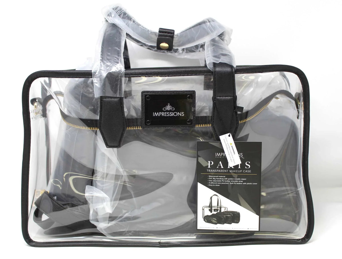 Shoulder Makeup (Transparent) Vanity Case Impressions with Strap Paris Adjustable Transparent