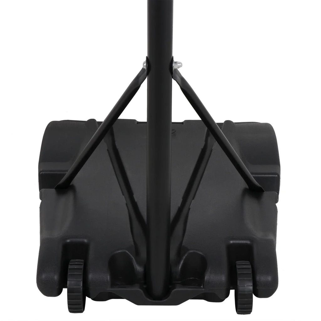 Height ZENY Basketball Stand Wheels 4 Hoop -7 Basketball FT W/ Portable Black Adjustable