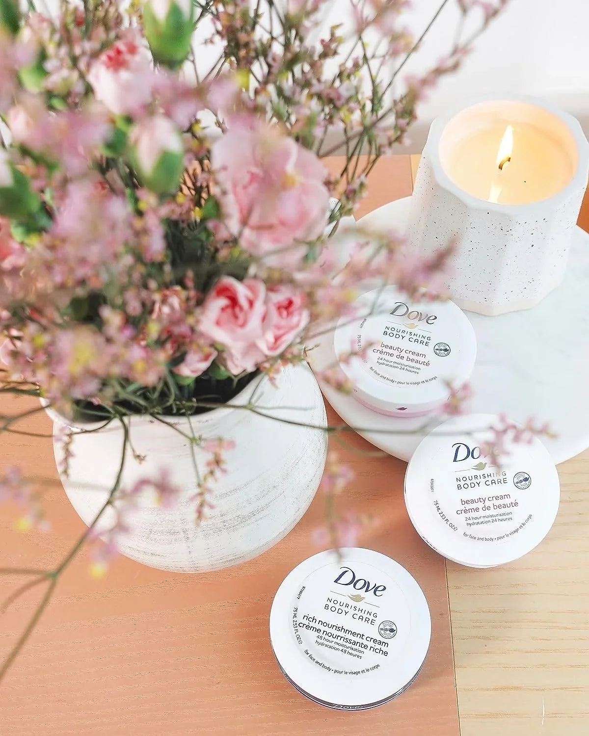 12-Pack, Body Normal 24-Hour Each, Body Oz Nourishing 5.07 To For Women Dry Jar With For And Face, Cream Skin Lotion Dove Care, Moisturization, Beauty Hand,