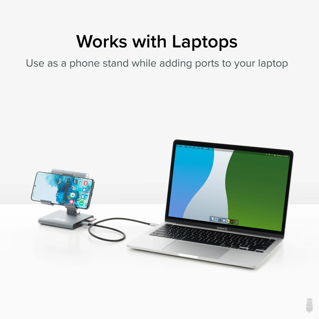 HDMI, SD, USB, Compatible Pass-through Station Hub, USB-C 100W USB-C 2x Stand, Windows, Docking for and Audio, USB C iPad Plugable with 8-in-1 and Phones, Tablets iPadOS, Charging with 1x