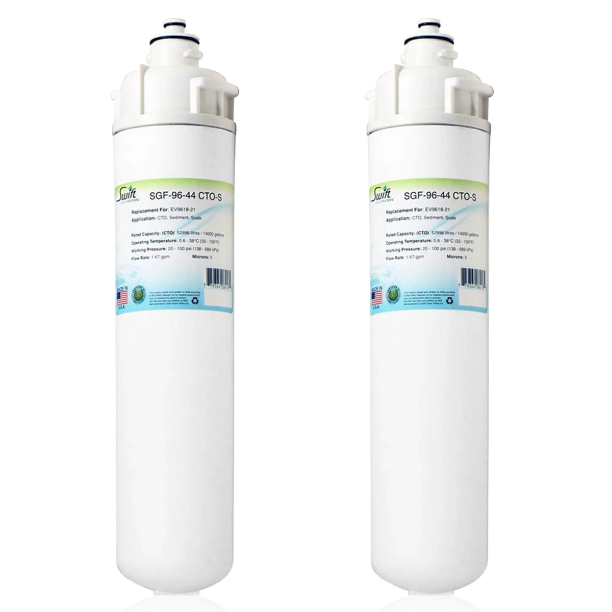 Compatible for EV9618-21, Filters CTO-S Commercial Made USA SGF-96-44 liquid Swift Green Filter of 2) in (Pack