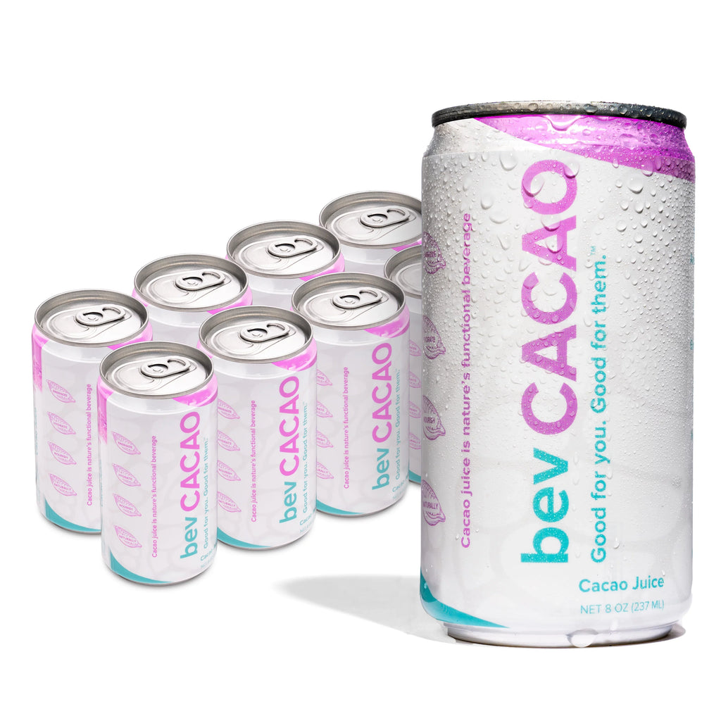 Cacao Fruit Hydration. Pack Highest Natural Electrolytes of Cocoa Cans Healthy bevCacao Energy Drink| Improves | Superfruit Antioxidant Boost the 8 8.4oz | | Juice Pod.