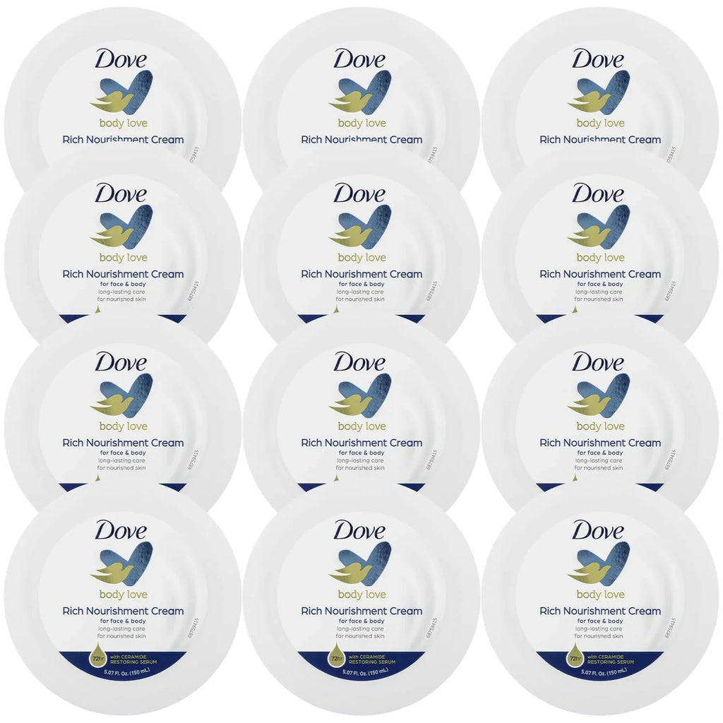 Fl Moisturizing Skin, Nourishment Extremely 5.07 For Cream, Serum, Oz Ceramide Rich Dove Hand Of 12) & Body Love Face, (Pack With Body Fast-Absorbing Cream Dry Lotion 72-Hour